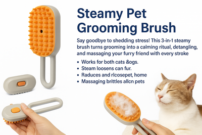 Steamy Pet Grooming Brush