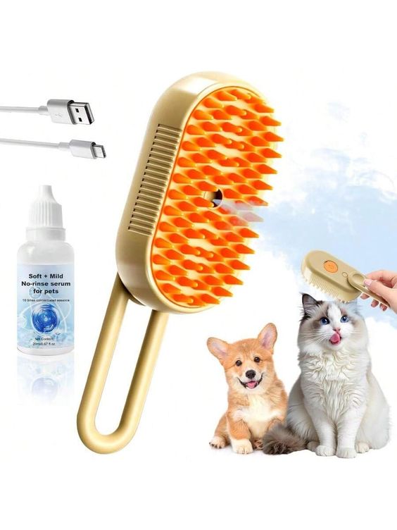 Steamy Pet Grooming Brush