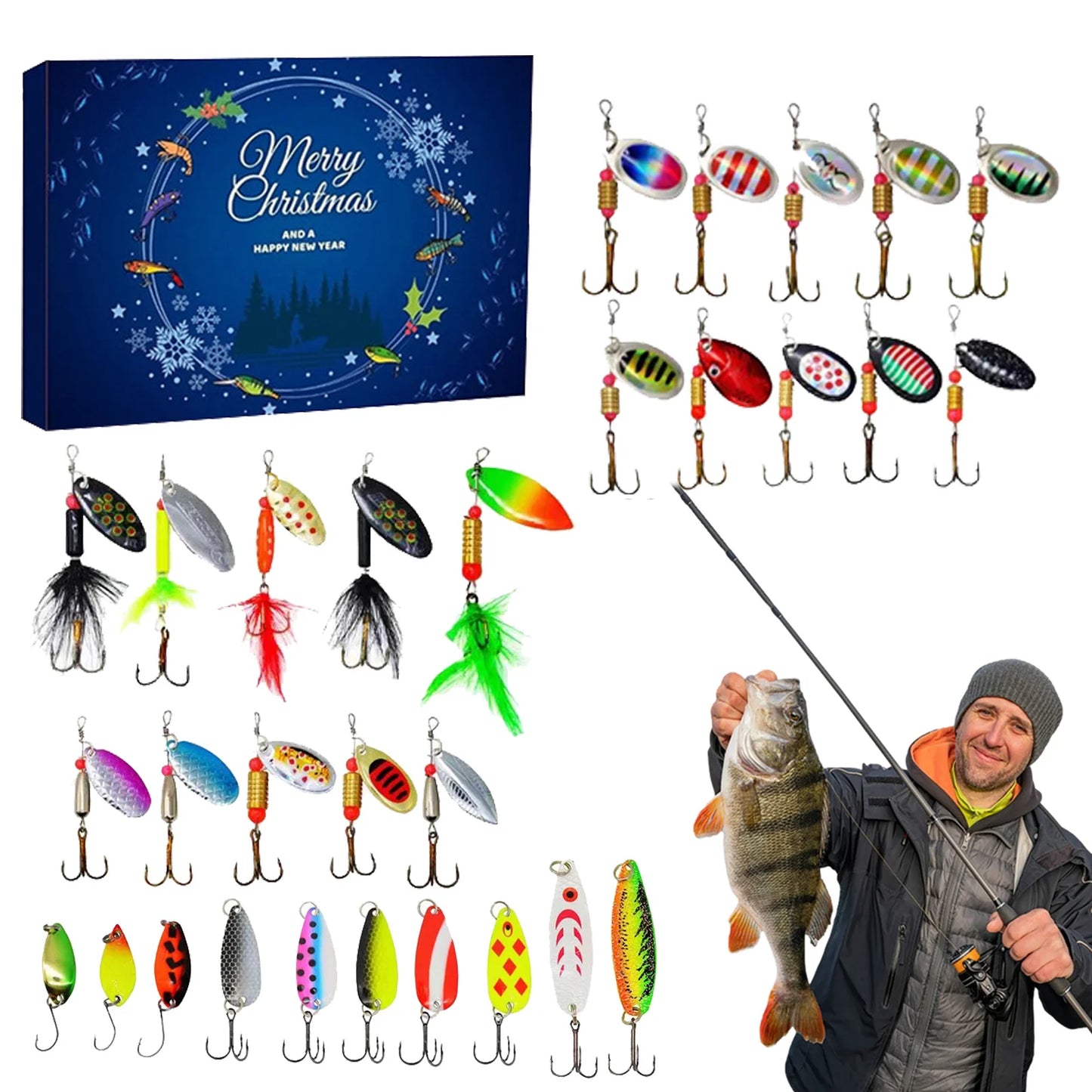 24 Days Fishing Advent Calendar Box