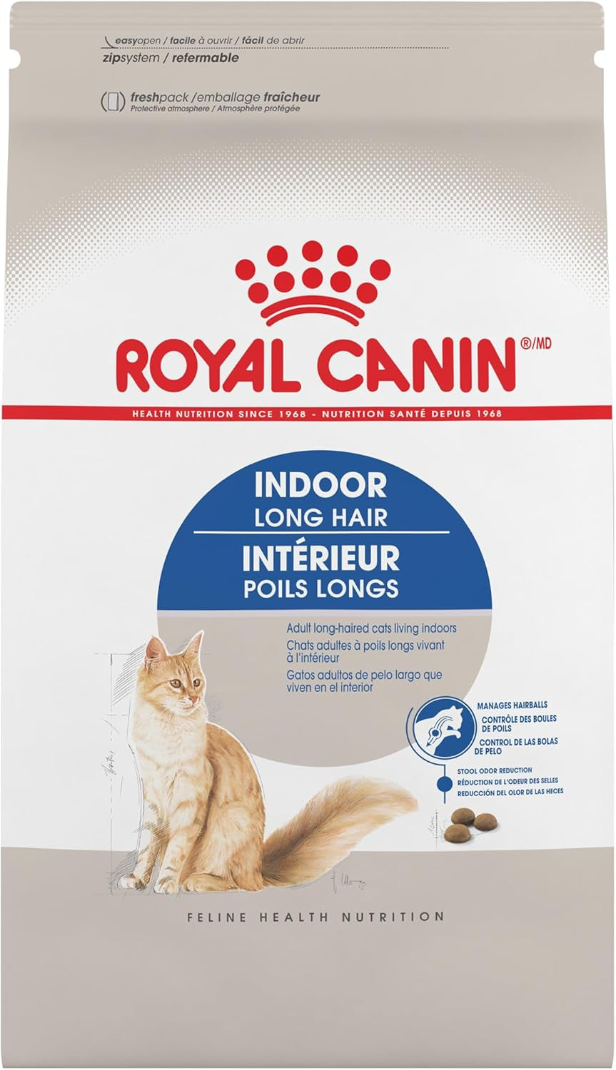 Indoor Long Hair Adult Dry Cat Food, 6 Lb Bag