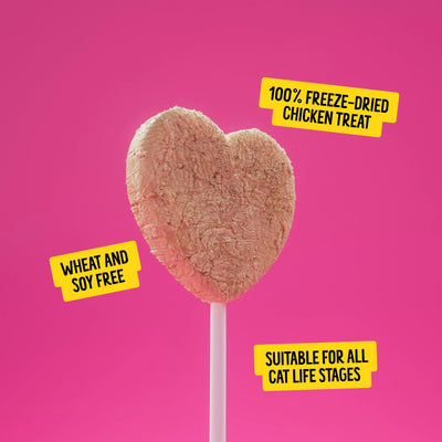 Purrpops, Freeze Dried Chicken & Dried Catnip Lollipops Cat Treats, 18 Pieces