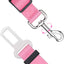 2 Packs Adjustable Length Pet Dog Cat Car Seat Belt Pet Seat Belt Pet Accessories for Dogs Cats and Pets (Pink)
