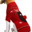 Dog Sweater Pet Clothes for Dogs Christmas Reindeer, Red, XXS