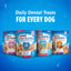 Purina  Daily Oral Care Mini & Toy Dog Treats with Chicken Chews, 6.8 Oz Pouches, 24 Count (4 Pack)