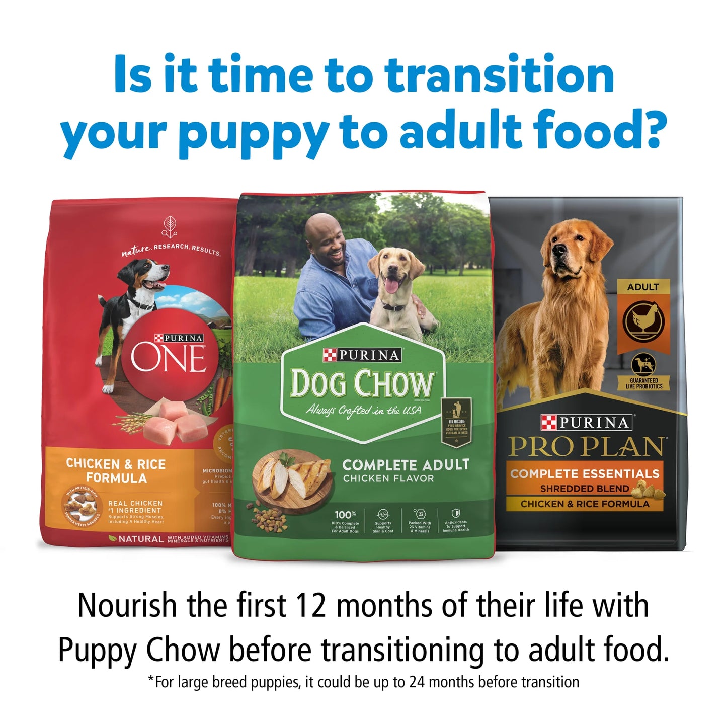 (3 Pack)  Puppy Chow Dry Dog Food, Tender & Crunchy High Protein Real Beef & Rice, 30 Lb Bag