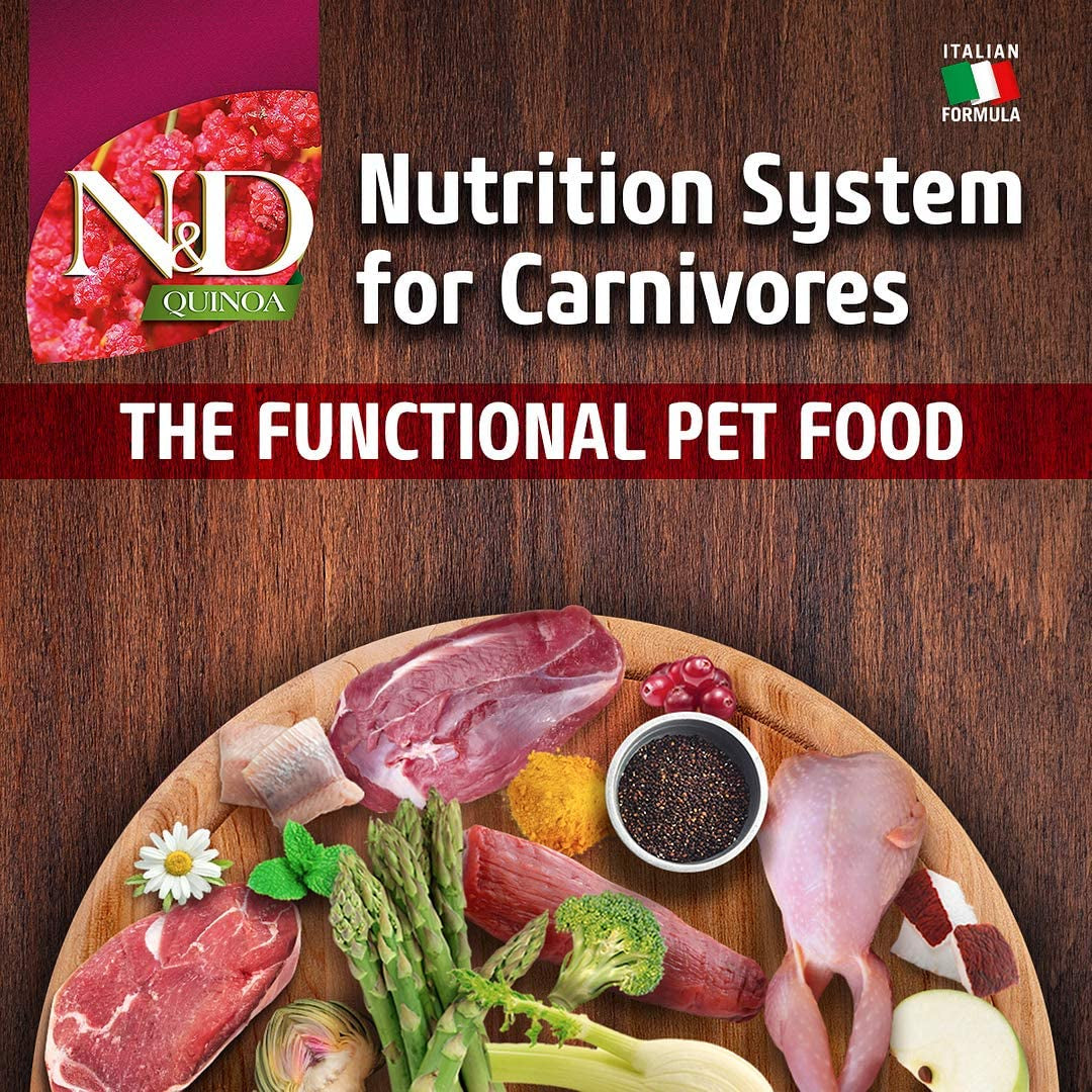 Farmina N&D, Quinoa Digestion Lamb Quinoa Fennel and Mint Recipe Dry Cat Food, 3