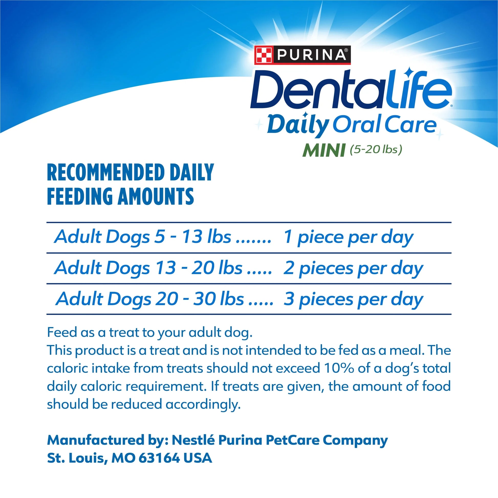 Purina  Daily Oral Care Mini & Toy Dog Treats with Chicken Chews, 6.8 Oz Pouches, 24 Count (4 Pack)