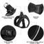 Dog Harness for Small & Medium Dogs Reflective Step in Puppy Harness Black
