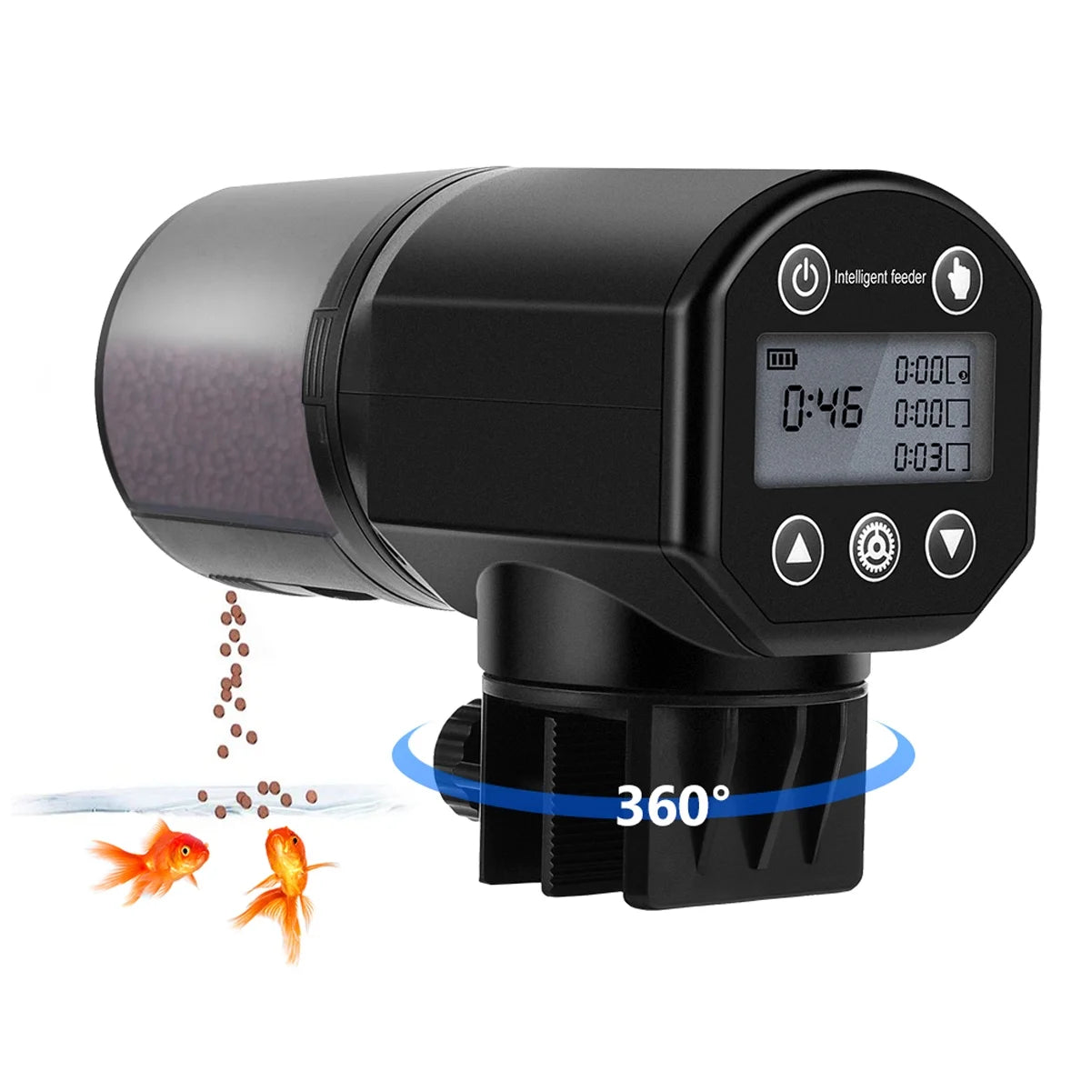 Fish Feeder 200Ml Capacity Rechargeable Timer Automatic Feeder for Aquarium, Fish Tank