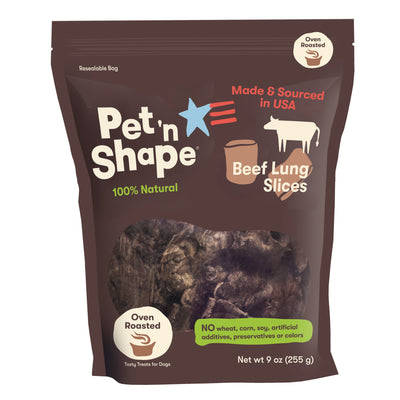 Beef Lung Dog Treats – Made and Sourced in the USA - Natural Healthy Treats, 9 Ounce
