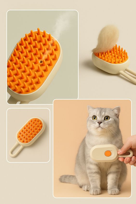 Steamy Pet Grooming Brush