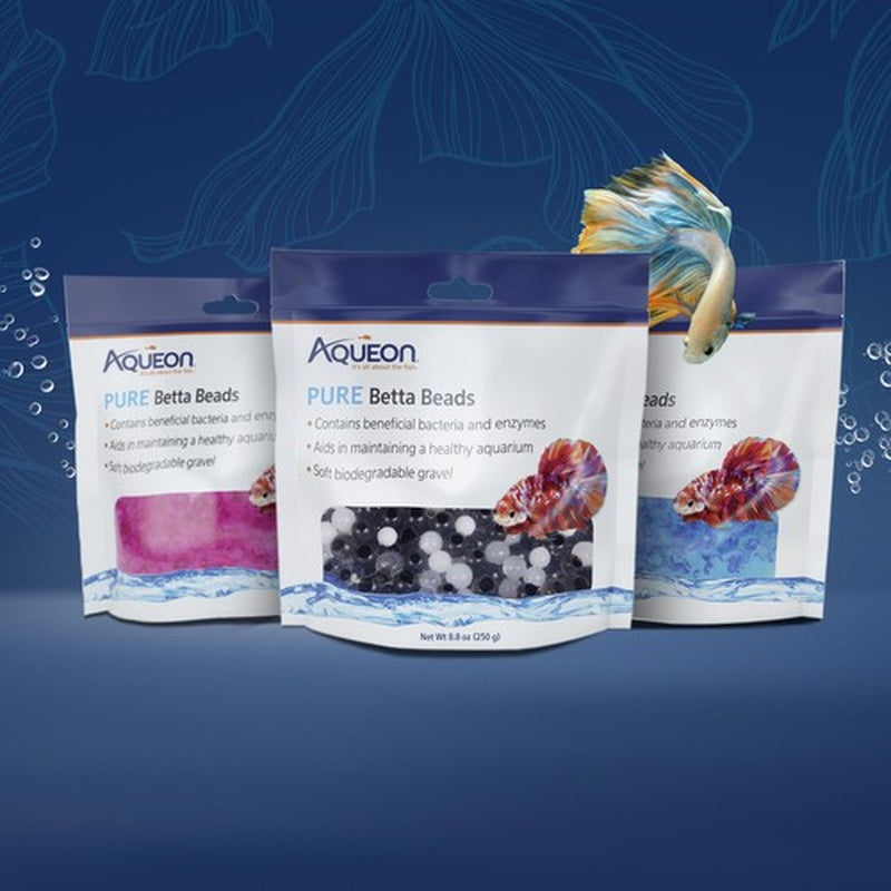 Aqueon PURE Betta Beads 12Oz Aquarium Enrichment for Betta Fish Care