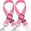 2 Packs Adjustable Length Pet Dog Cat Car Seat Belt Pet Seat Belt Pet Accessories for Dogs Cats and Pets (Pink)